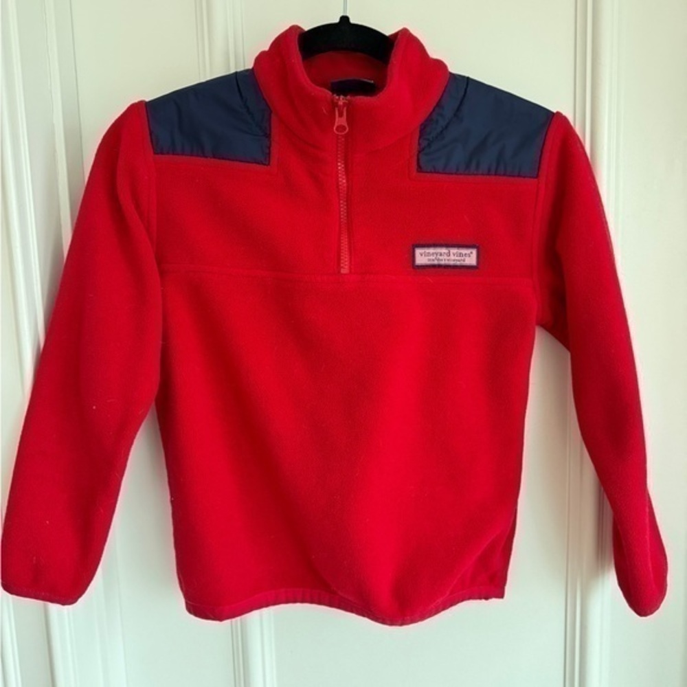 ❄️ Classic Vineyard Vines Fleece Shep Shirt Pullover Jacket EUC Small (8-10)